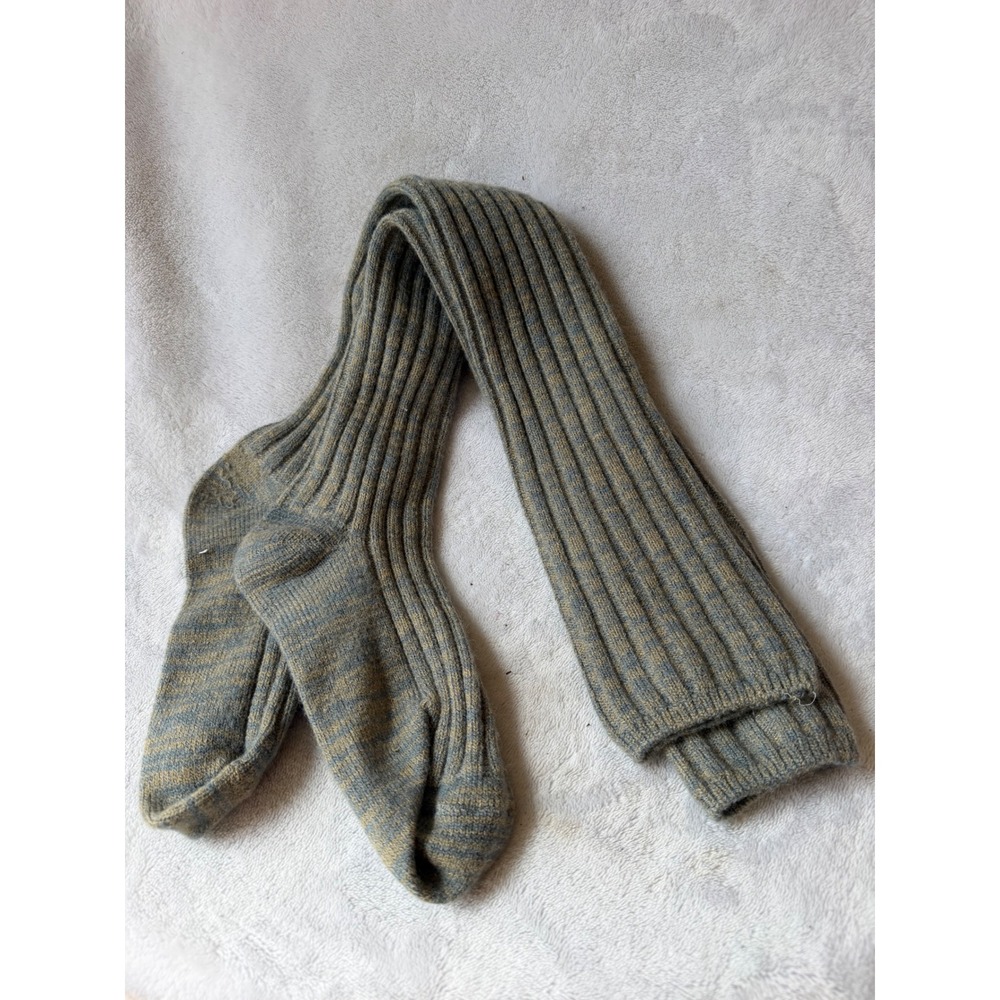 Unbranded Over The Knee Socks Womens OS Grey Good Ribbed Knit Marled Boot Socks